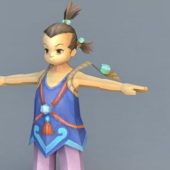 Ancient Character Chinese Peasant Boy