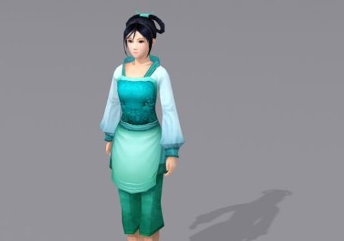 Character Ancient Chinese Peasants Girl