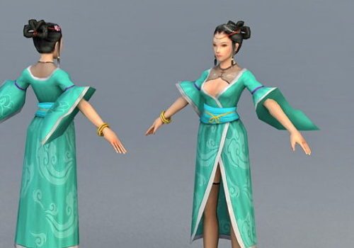 Ancient Character Chinese Peasants Woman