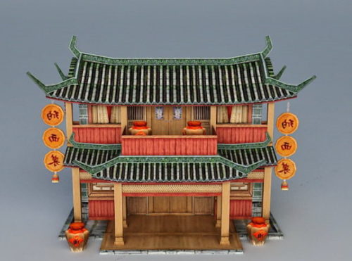 Ancient Vintage Chinese Tavern