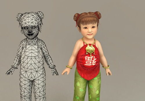 Ancient Chinese Toddler Girl Character