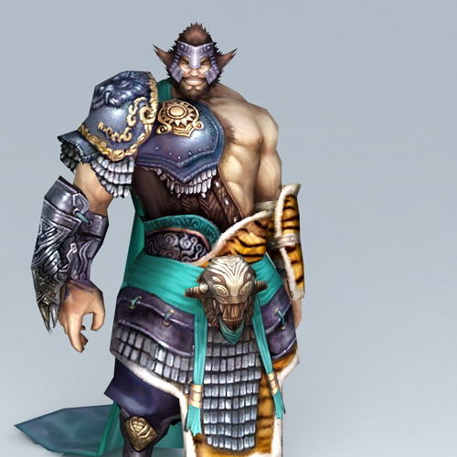 Chinese Warrior Man Rigged Animated