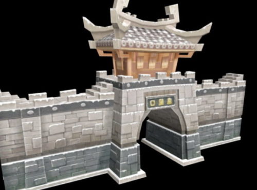 Ancient Asian City Gate