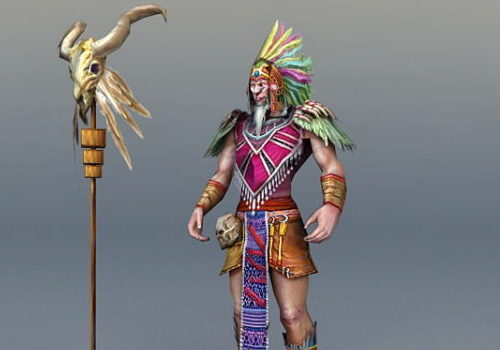 Game Character Ancient Indian Chief