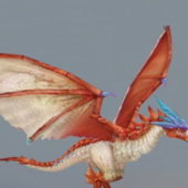 Red Dragon Character Rigged