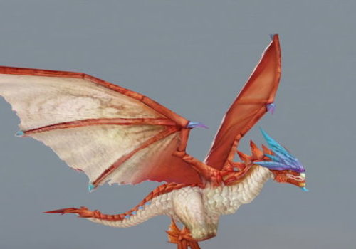 Red Dragon Character Rigged