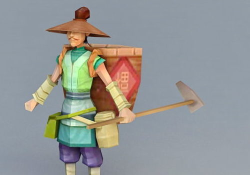Ancient Character Rice Farmer