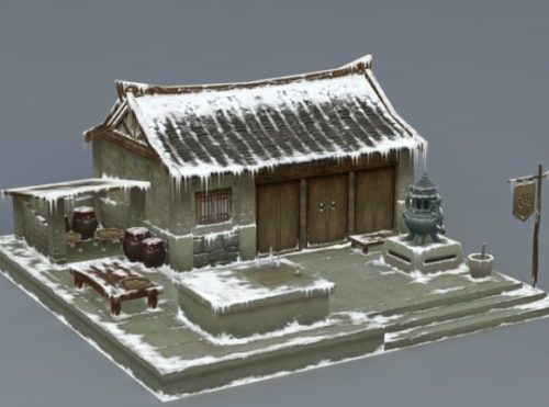 Old Asian Snow House