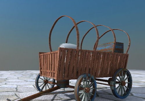 Ancient Old Wooden Carriage