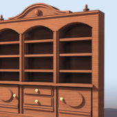 Ancient Wood Bookshelf Cabinet | Furniture
