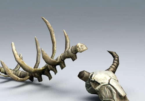 Animal Bones Skeleton Free 3D Model - .Max, .Obj - 123Free3DModels
