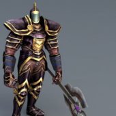 Character Animated Armored Warrior