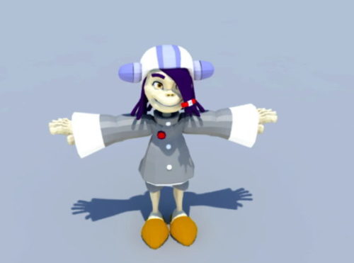 Animated Anime Girl Character