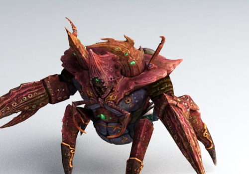 Animated Crab Monster Character