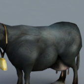 Animal Dairy Cow Rigged Animated