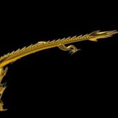 Asian Golden Dragon Animated