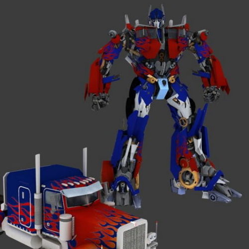 Animated Optimus Prime Robot Rigged | Characters
