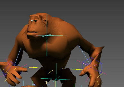 Wild Animal Animated Orangutan Rig