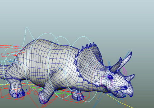 Animated Triceratops Rigged