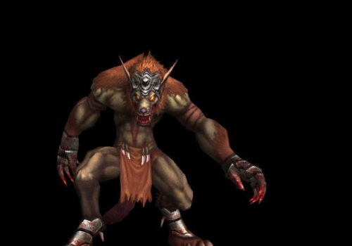 Game Animated Werewolf Warrior