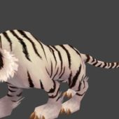 Wild White Tiger Animated