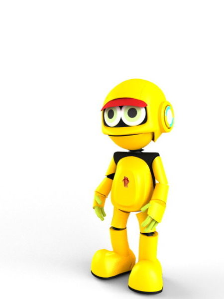 Character Animated Yellow Robot