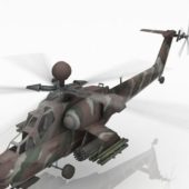 Military Attack Helicopter Animated