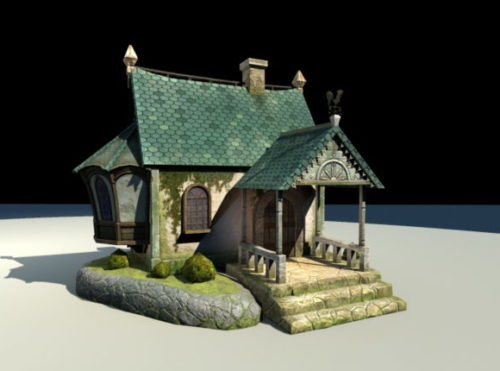 Cartoon Beautiful Country House Free 3D Model - .Max - 123Free3DModels