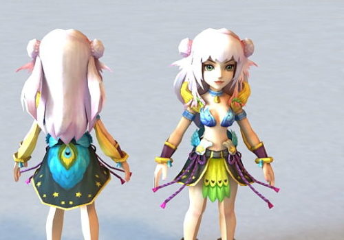 Anime Character Chibi Girl Warrior