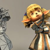Anime Character Elf Dwarf Female