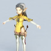 Anime Character Female Elf Archer