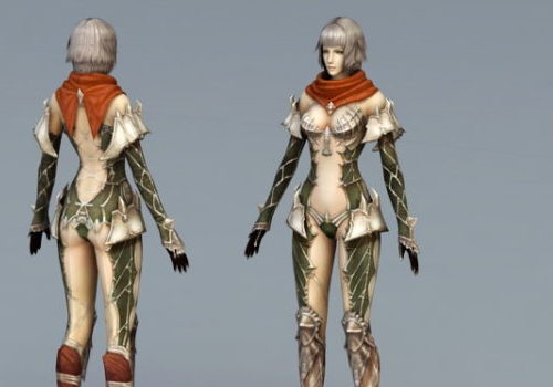 Anime Female Knight Game Character