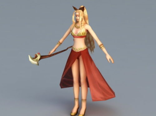 Anime Girl Sorceress Character