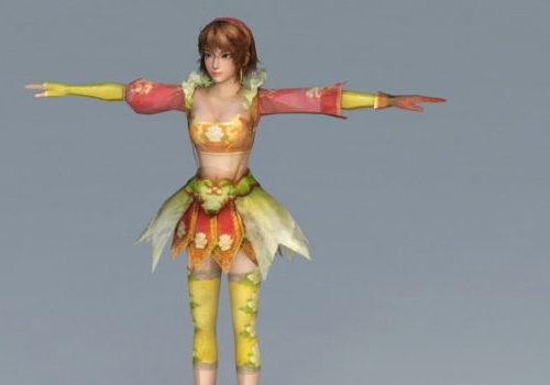 Anime Character Flower Fairy Girl