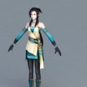 Anime Girl Fighter Character