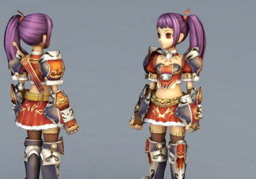 Anime Character Girl Warrior Elite
