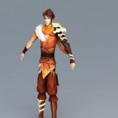 Anime Character Guy Warrior