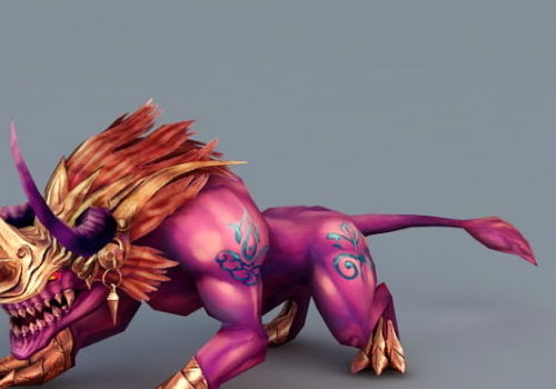 Anime Character Lion Monster