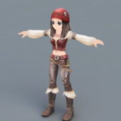 Anime Character Pirate Girl