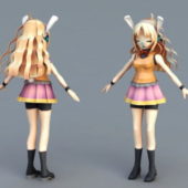 Anime Girl Rabbit Character