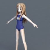 Anime Character School Girl Swimsuit