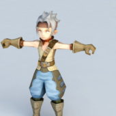 Anime Character Warrior Boy Chibi
