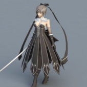 Character Anime Warrior Girl