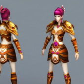 Anime Character Warrior Priestess