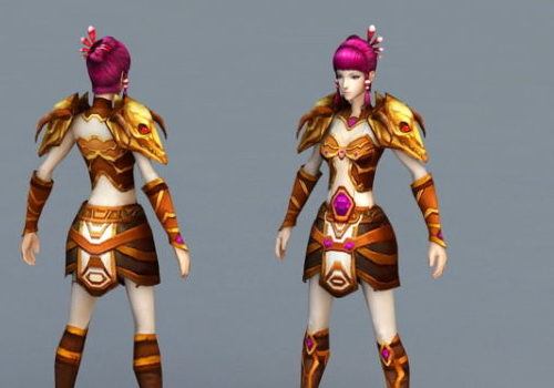 Anime Character Warrior Priestess