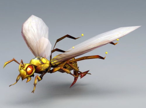 Animal Wasp Lowpoly