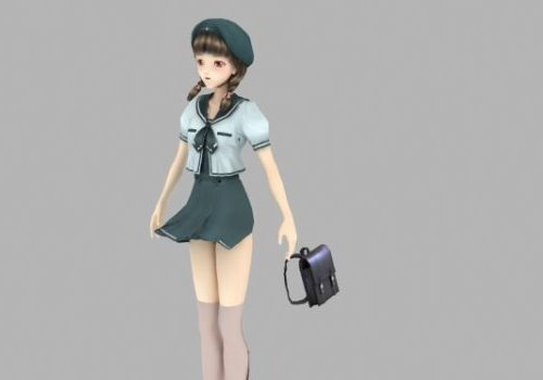 Kazama Iroha LocKey  3d model character Anime character design  Character modeling