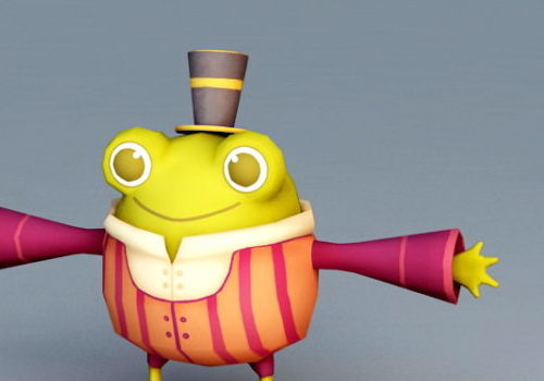 Cartoon Frog Character Free 3D Model - .Obj - 123Free3DModels