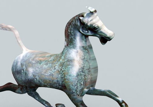 Antique Bronze Horse Statue Animal