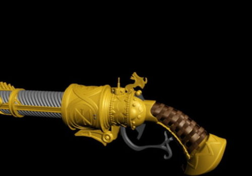Antique Weapon Flintlock Blunderbuss Pistol Gun